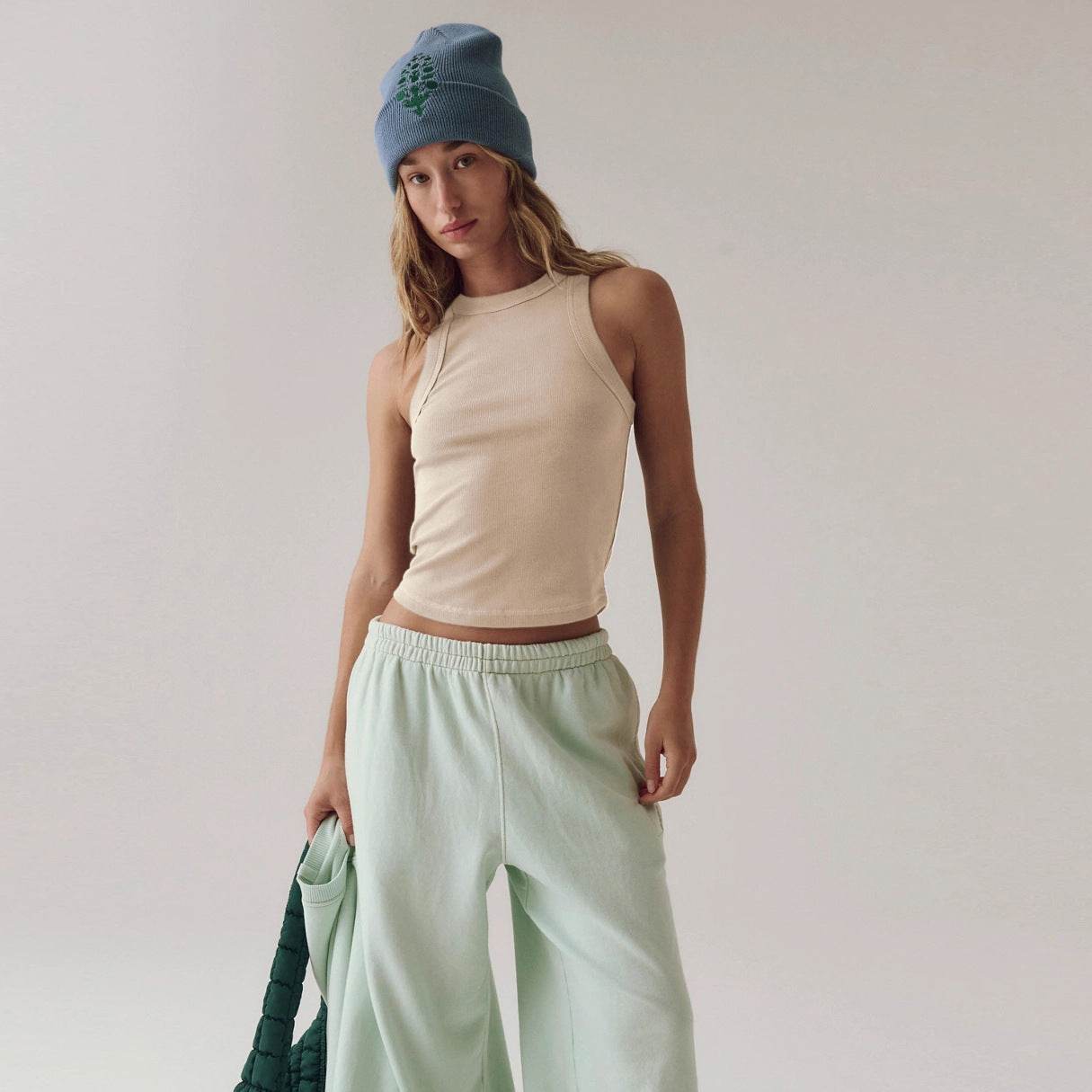 Women's Slim Round Neck Tank | MuddyStock Originals E25B1372-060 Apricot MuddyStock