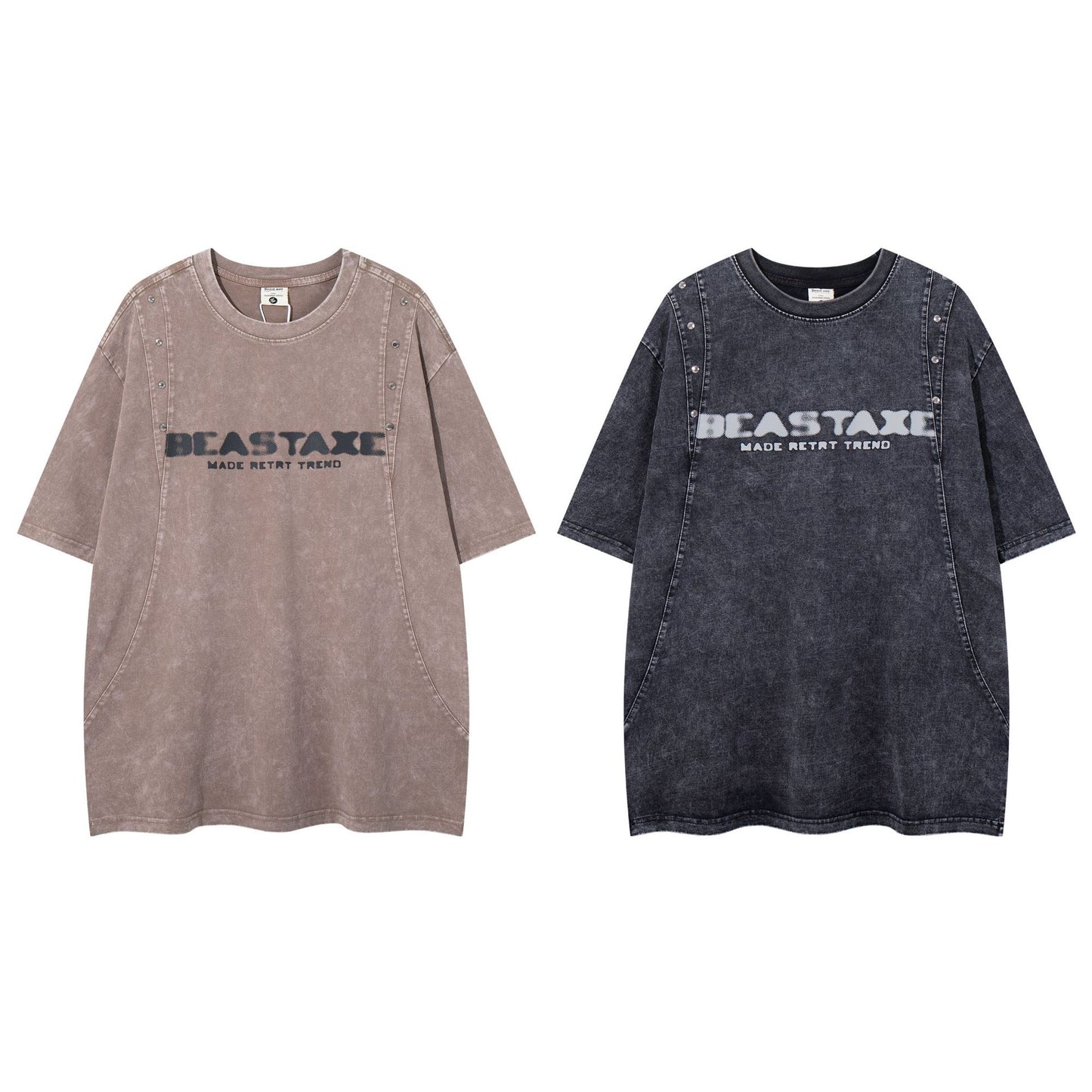 Men's short sleeved T-shirt retro washed pure cotton | MuddyStock Originals MuddyStock
