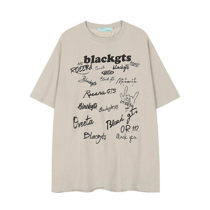 Loose Cotton Casual Couple's Tops For Men And Women Gray MuddyStock