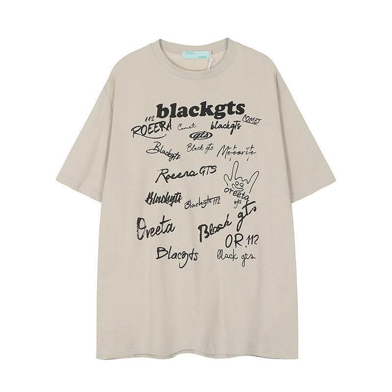 Loose Cotton Casual Couple's Tops For Men And Women Gray