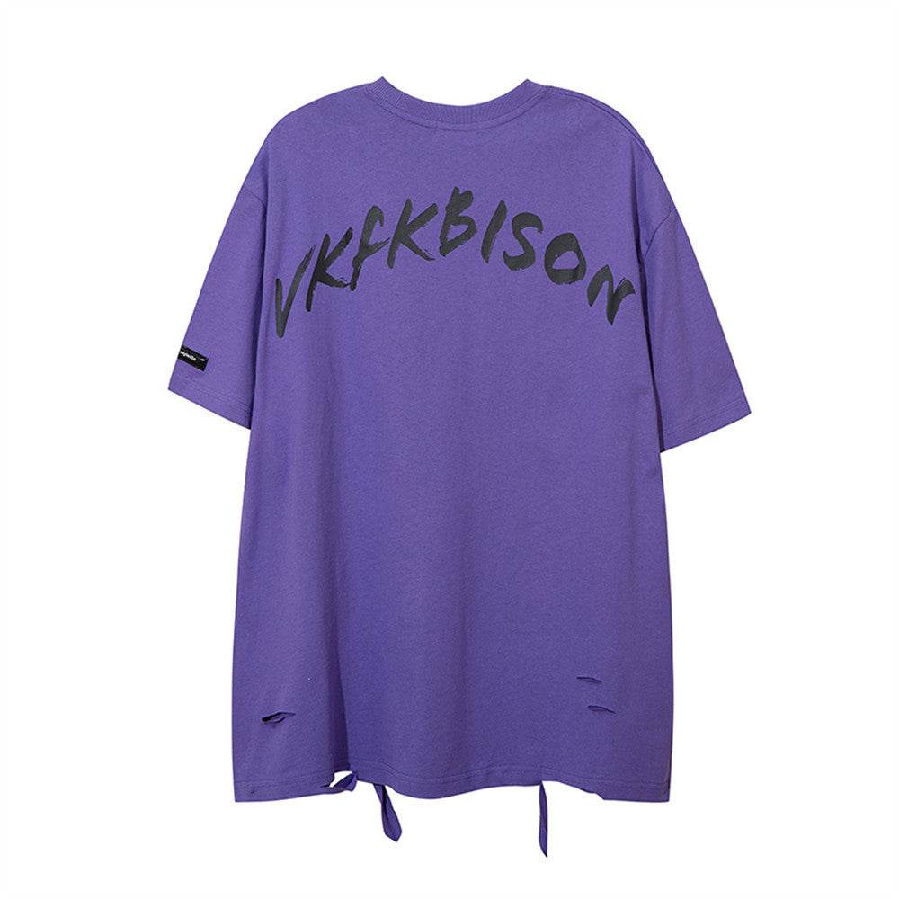 Ripped Half Sleeve T-shirt For Men And Women MuddyStock
