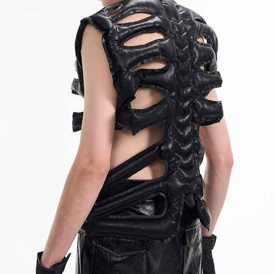 Skeleton Design Cotton Coat Vest For Men MuddyStock