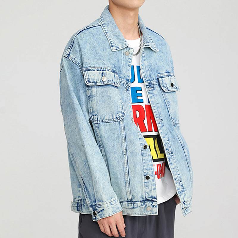 Fashion American Vintage Denim Jacket Men MuddyStock