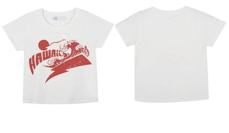 Women's Short Midriff-baring Short-sleeved T-shirt MuddyStock