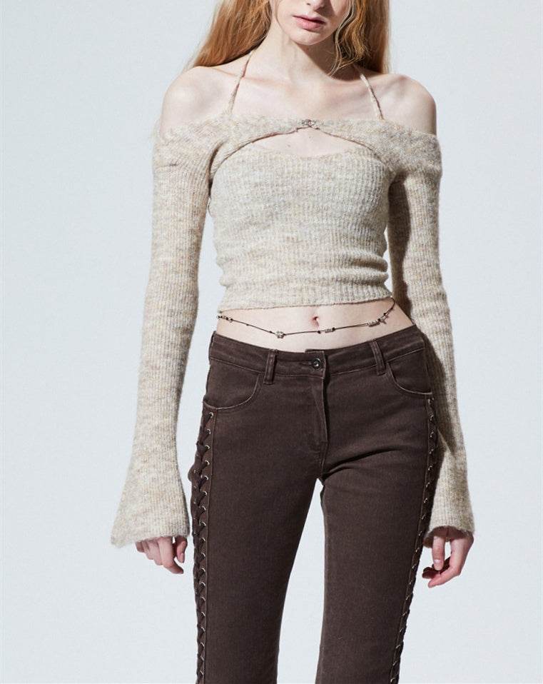 Suspender Blouse Two-piece Knitted Blouse MuddyStock