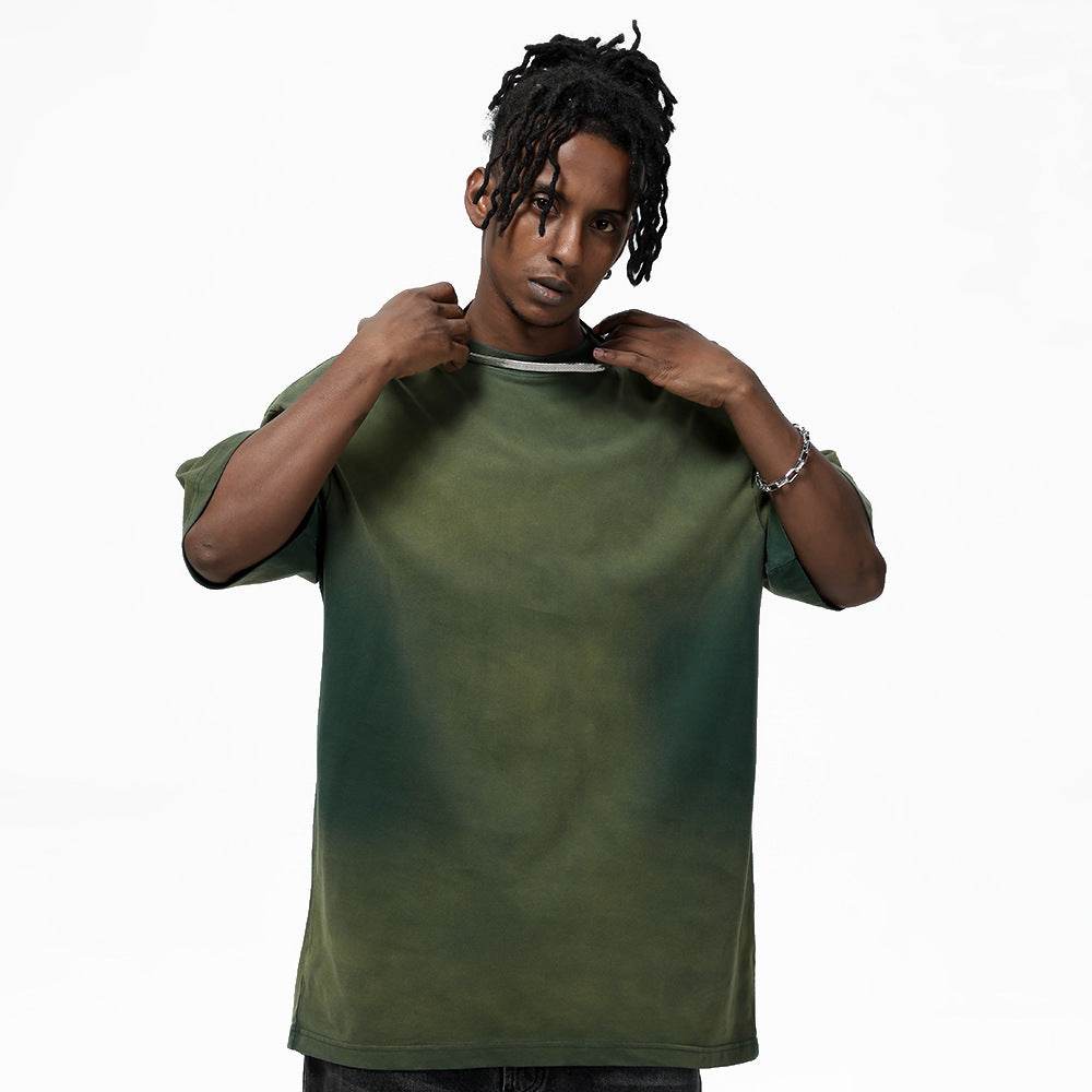 Wash Distressed Dirty Short Sleeve For Men MuddyStock
