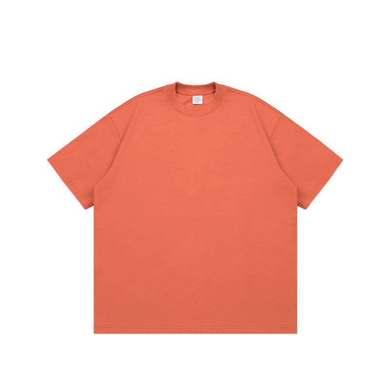 Fashion Solid Color Short Sleeves Watermelon red MuddyStock