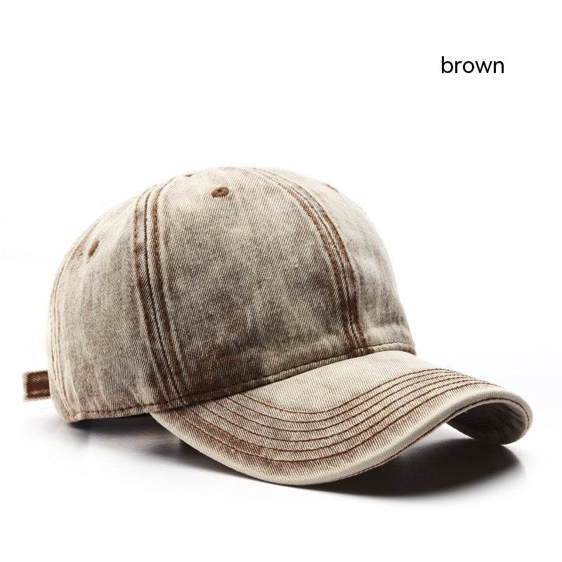 Street Washed Denim Baseball Cap Brown MuddyStock