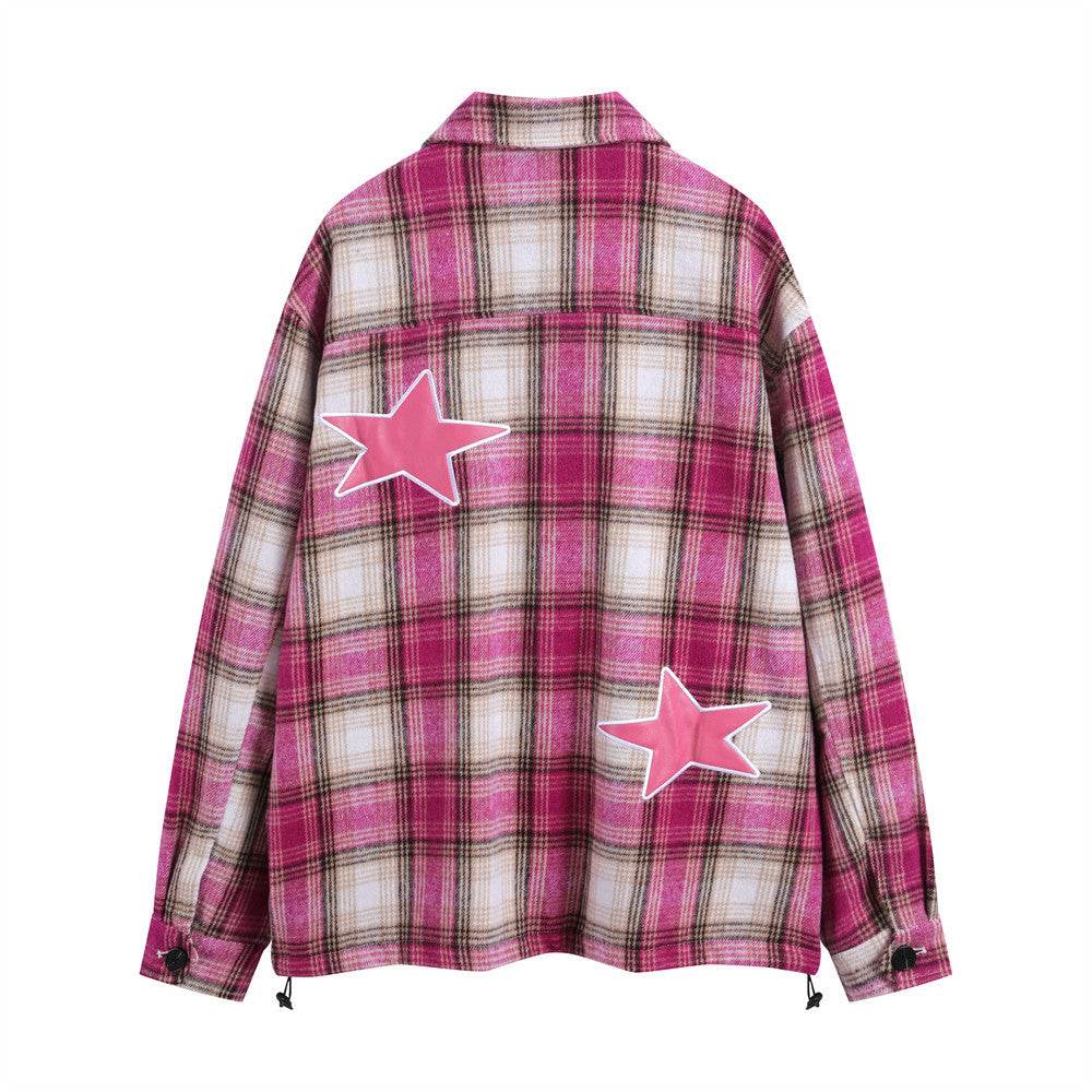 Embroidered Plaid Coat For Women MuddyStock