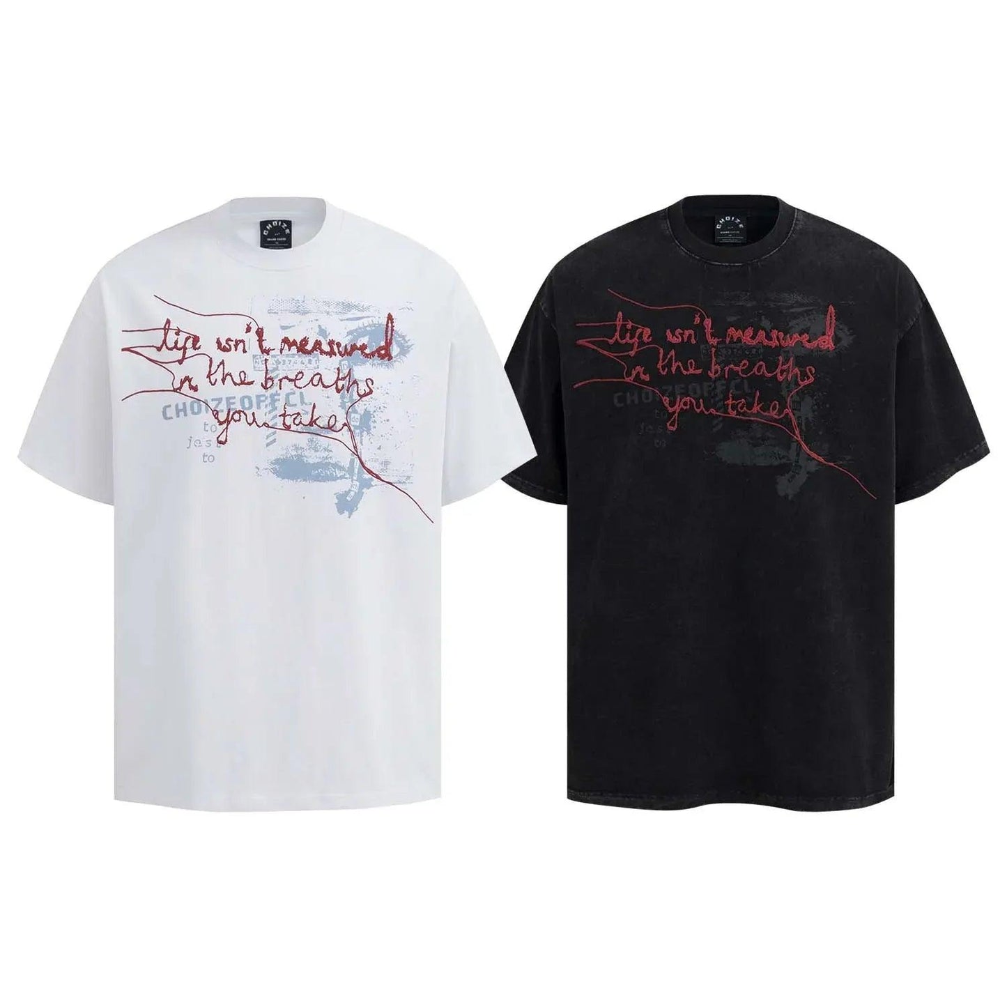 Retro Washed Vintage Face Letter Print Short Sleeve T-Shirt For Men | MuddyStock Originals