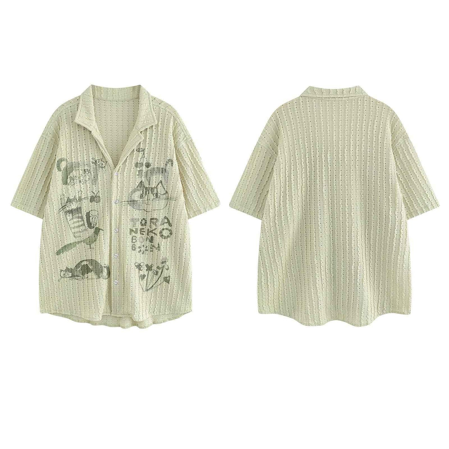Retro Printed Short Sleeve Shirt For Men And Women | MuddyStock Originals