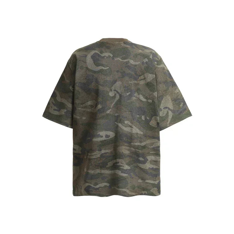 Distressed Camouflage Patchwork Short Sleeve T-Shirt For Men And Women | MuddyStock Originals eprolo