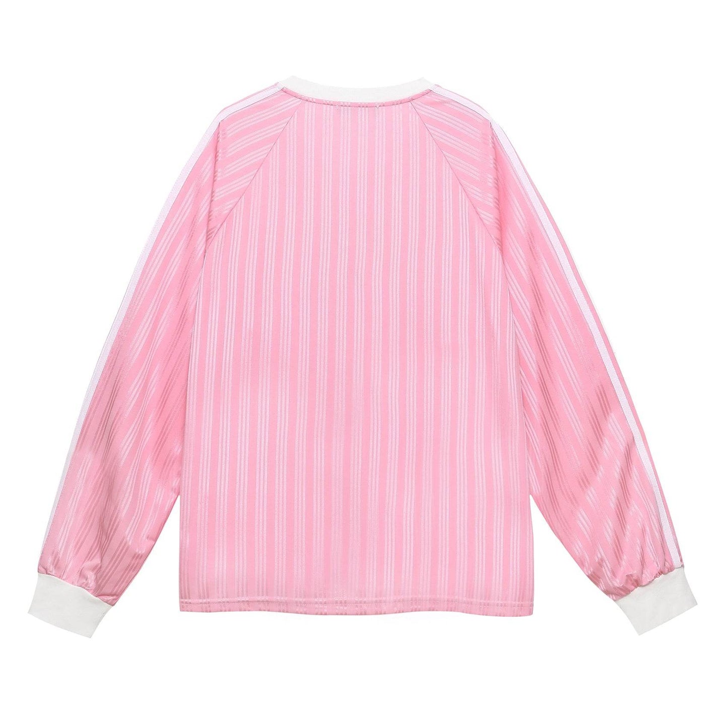 Striped Cartoon Letter Print V-Neck Long Sleeve T-Shirt For Women | MuddyStock Originals MuddyStock