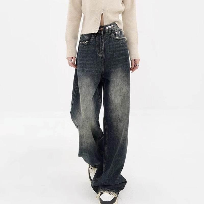High Waist Wide Leg Jeans Large Size Women