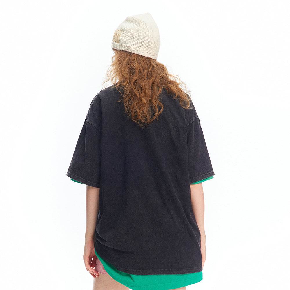 Golden Silkworm Frog Printed Distressed T-shirt For Women MuddyStock