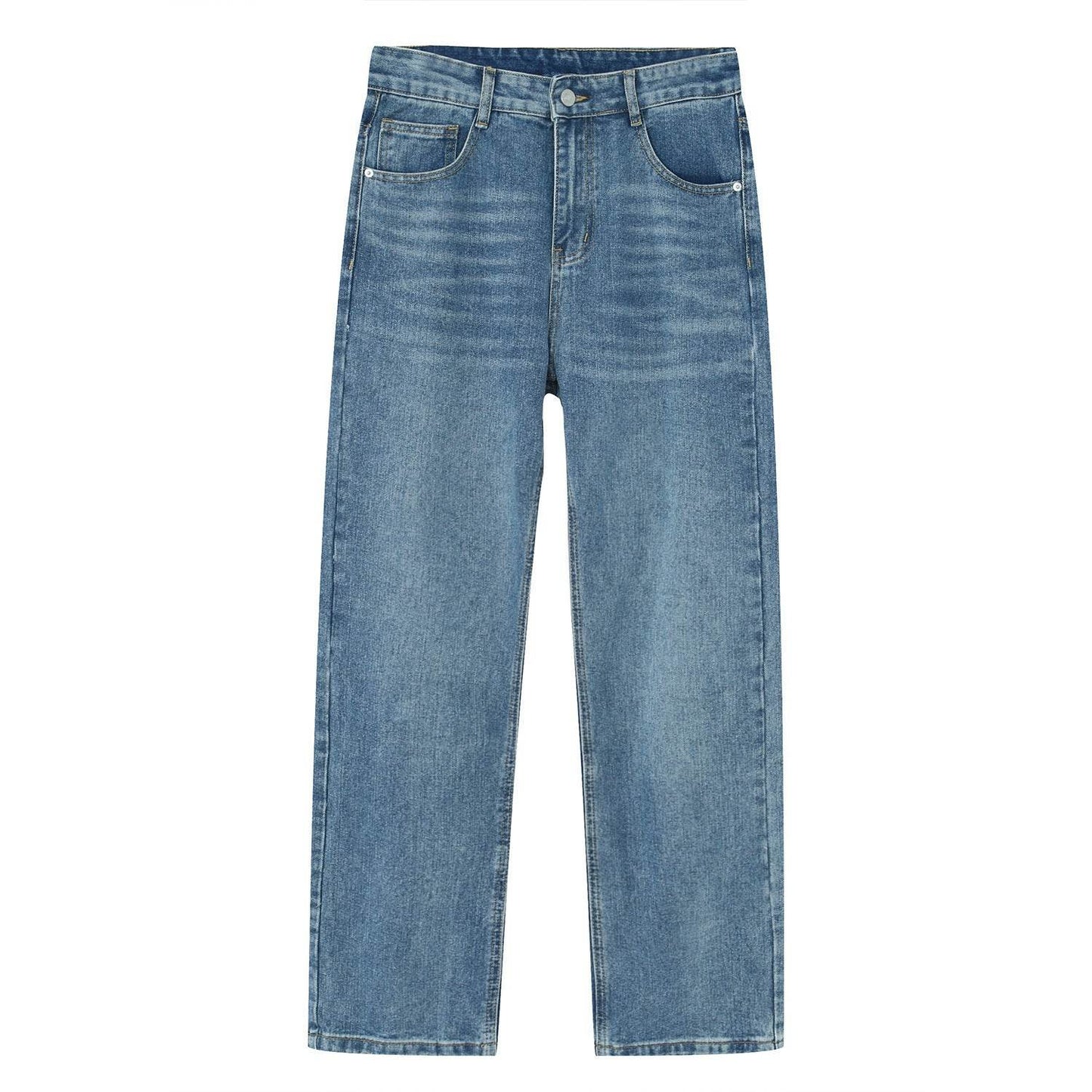 Men's Casual All-matching Loose Japanese Style Casual Trousers Denim Blue MuddyStock