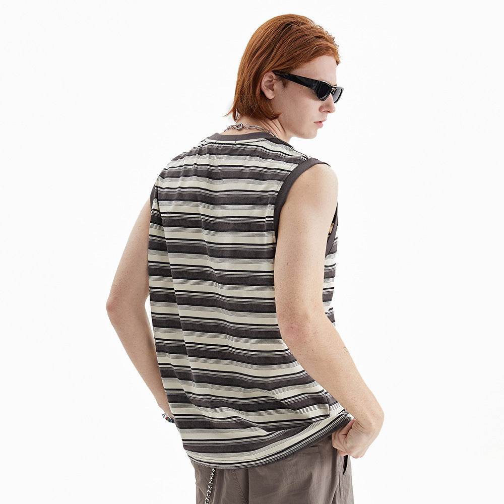 Fashion Personality Striped Casual Waistcoat For Both Men And Women MuddyStock