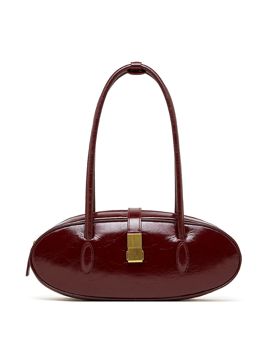 Commuter Shoulder Underarm Bag For Women Wine Red