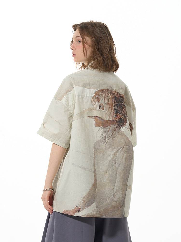 Casual Graphic Print Versatile Short Sleeve Shirt For Women MuddyStock