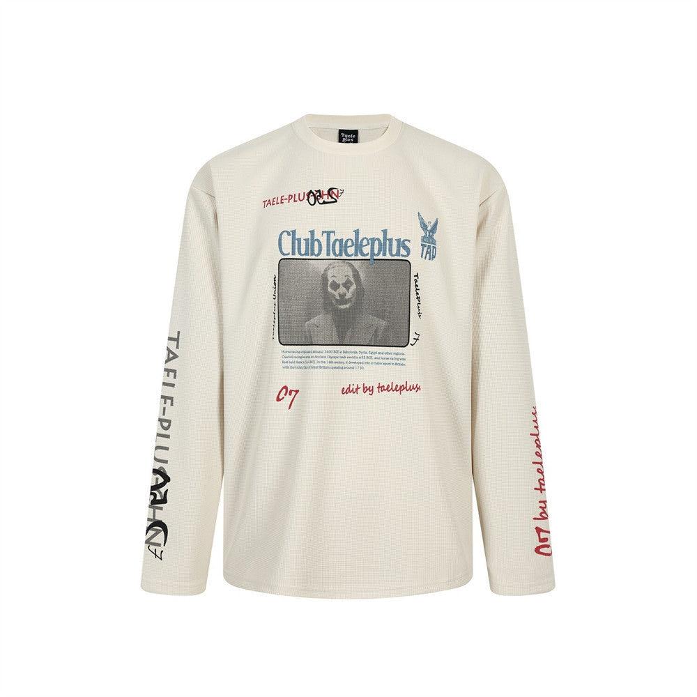 Hip hop clown character printed long sleeved t-shirt for men | MuddyStock Origginals