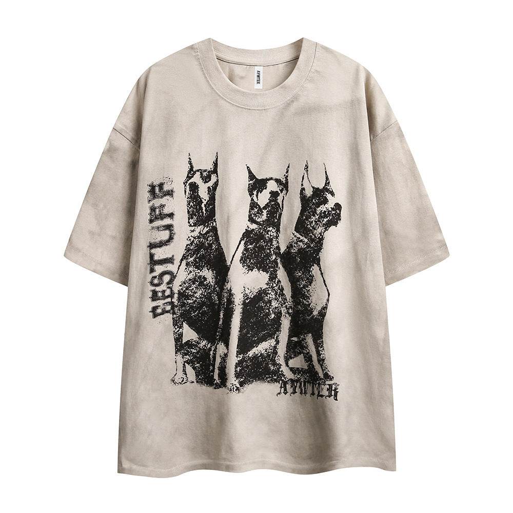 Doberman Pinscher Distressed T-shirt For Women MuddyStock
