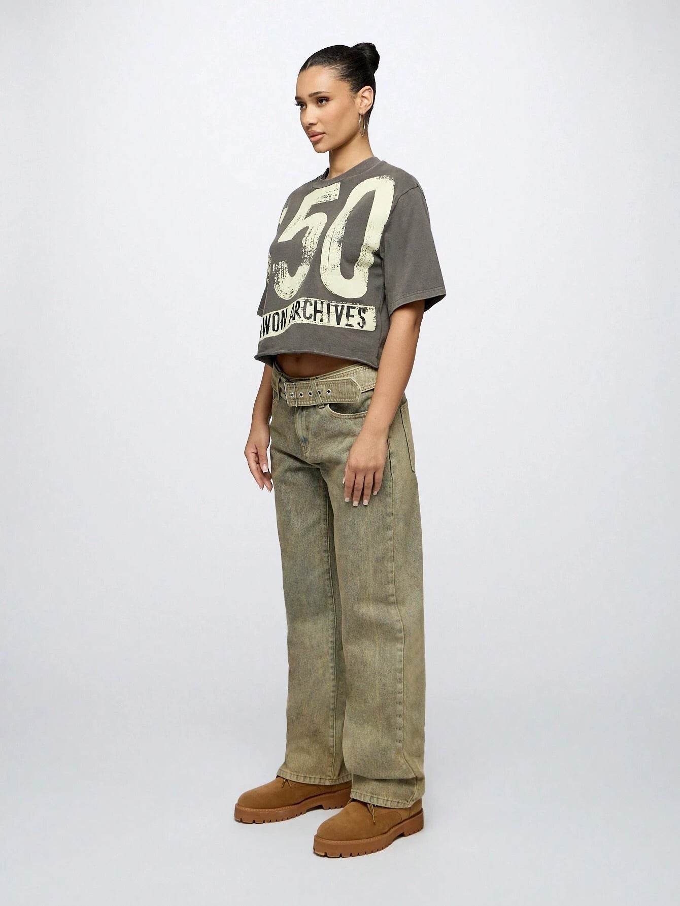 Women's Super City Street Style Pattern T-shirt MuddyStock