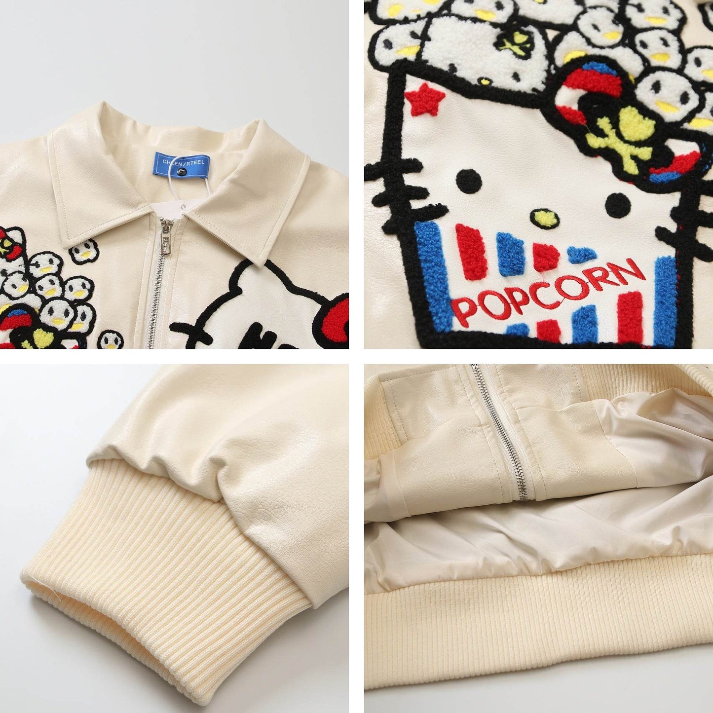 Retro Cartoon Embroidery Lapel Jacket For Women MuddyStock