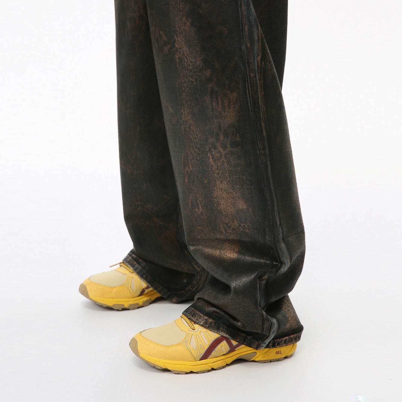 Waste Soil Wind Reverse Pocket Personality Jeans MuddyStock