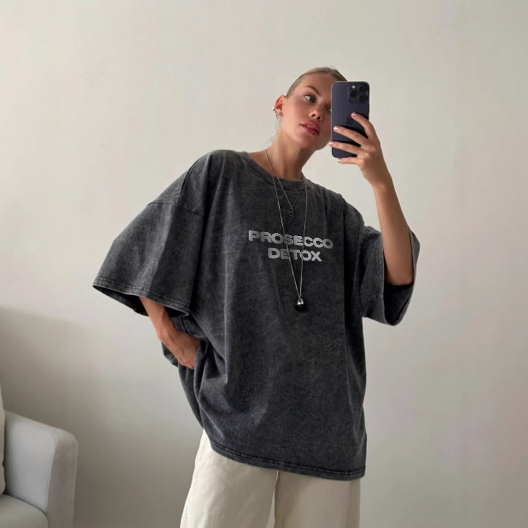 Style Letter Print Short Sleeve T-Shirt For Men And Women | MuddyStock Originals MuddyStock