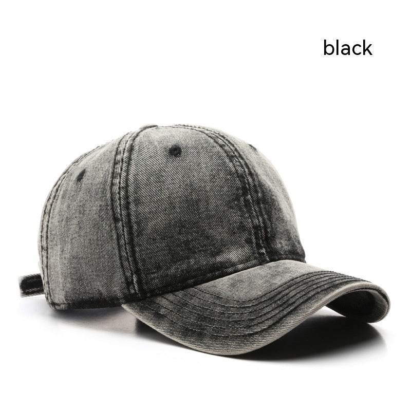 Street Washed Denim Baseball Cap Black MuddyStock