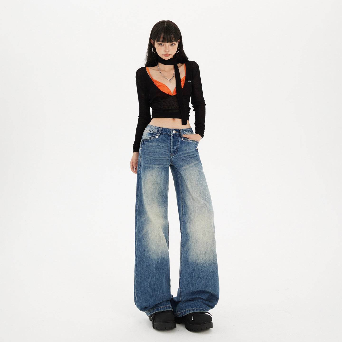 Women's Low Waist Straight Leg Jeans | MuddyStock Originals MuddyStock