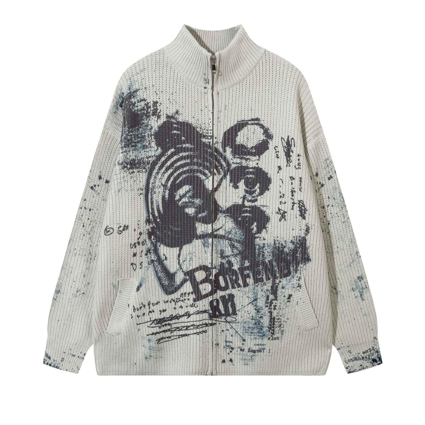 Half high collar zipper sweater jacket for men and women | MuddyStock Originals