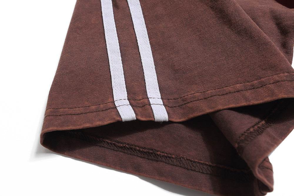 Retro Short Sleeve Loose Polo Shirt Men's Letters MuddyStock