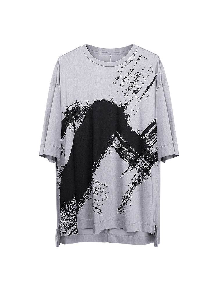 T-shirt Short Sleeved For Men And Women Grey MuddyStock