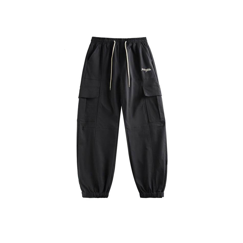 Autumn Outdoor Retro Pocket Overalls Men's Loose Straight Casual Black MuddyStock