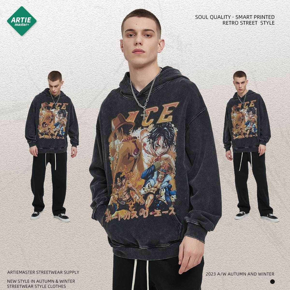 Vintage distressed loose washed men's hoodie | MuddyStock Originals MuddyStock