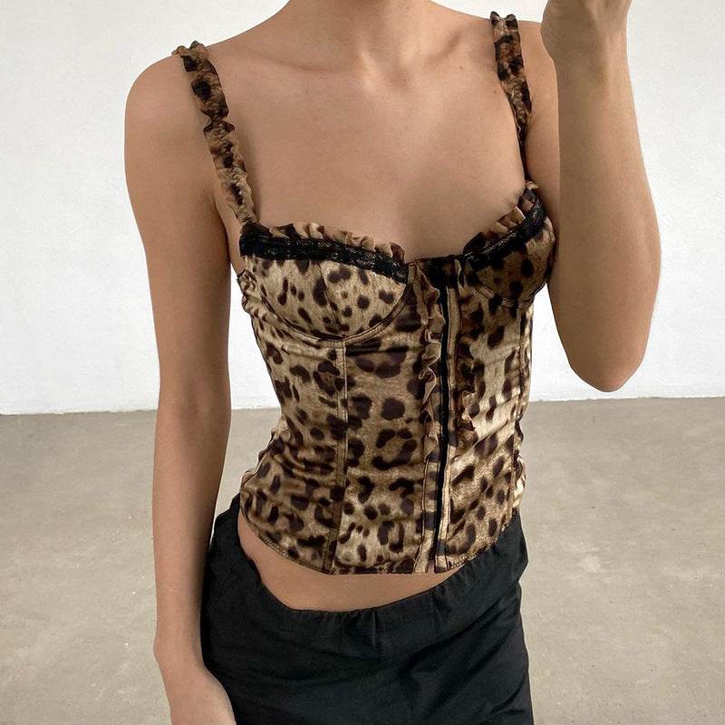 Women's Leopard Print Vest MuddyStock