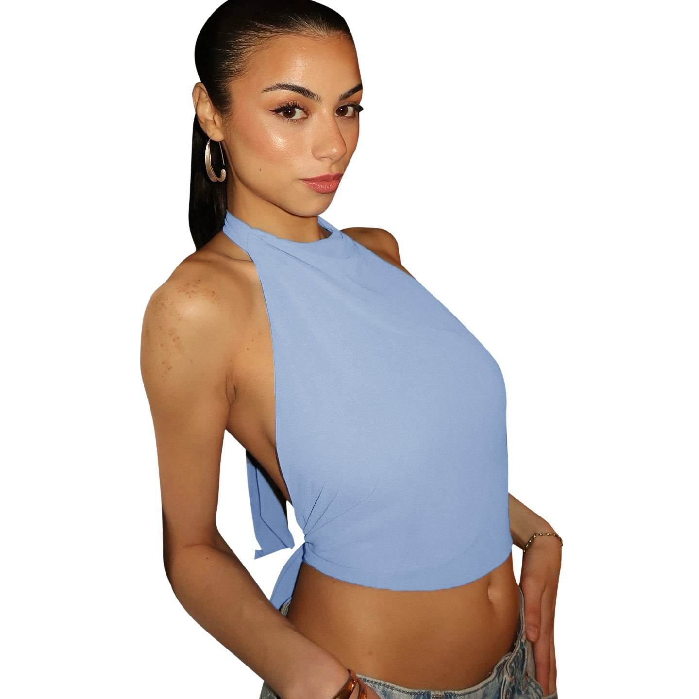 Women's Halter Backless Lace-up Waist Vest MuddyStock