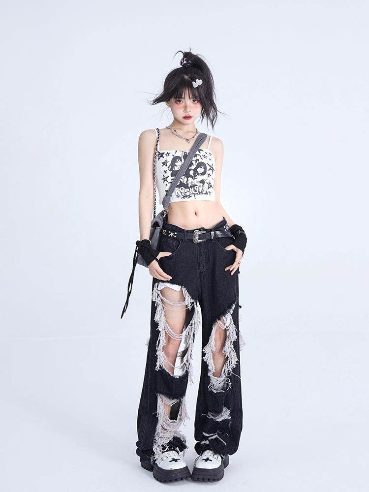 Tassel Design Floor Mop Pants MuddyStock