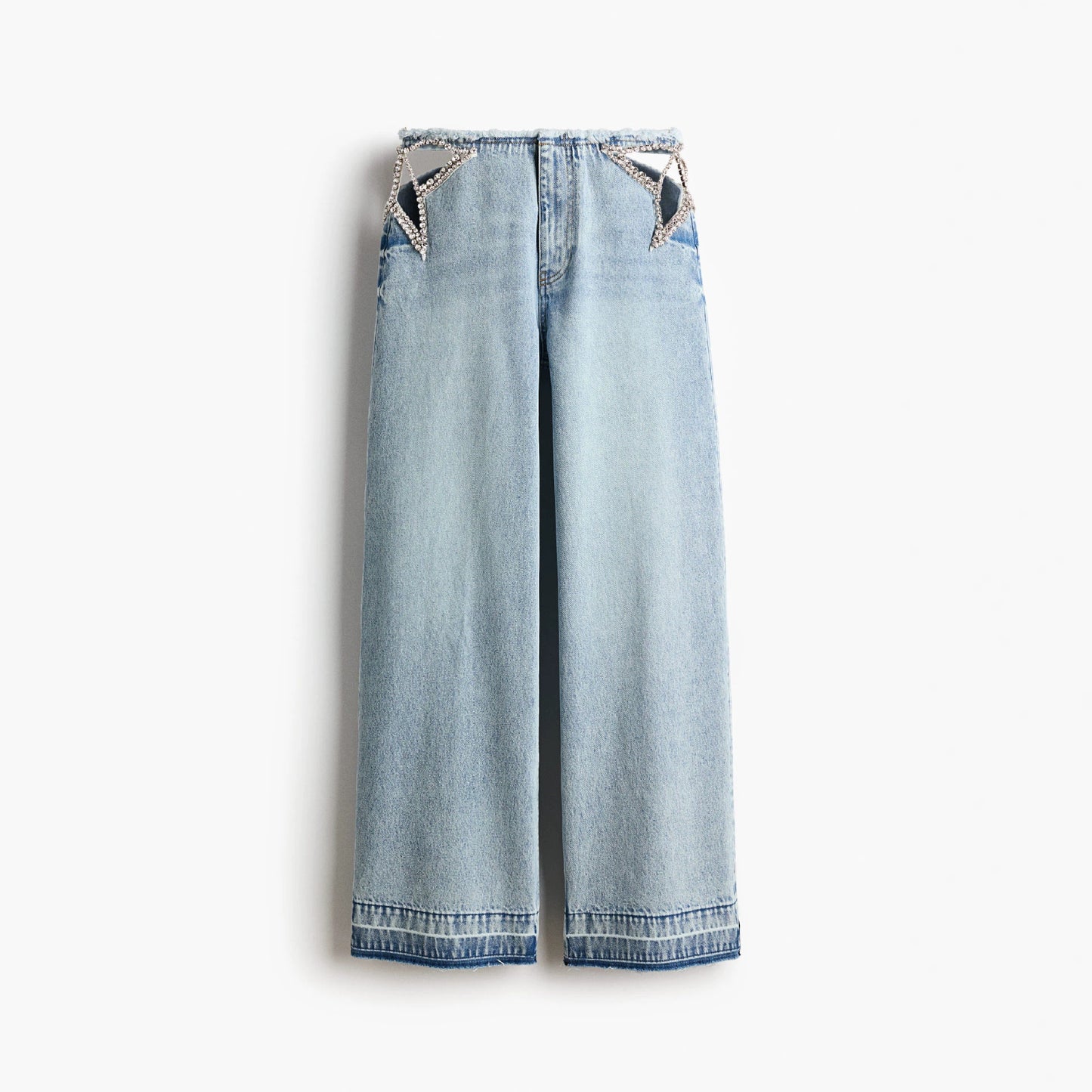 Women's Low-Waist Washed Straight-Leg Jeans