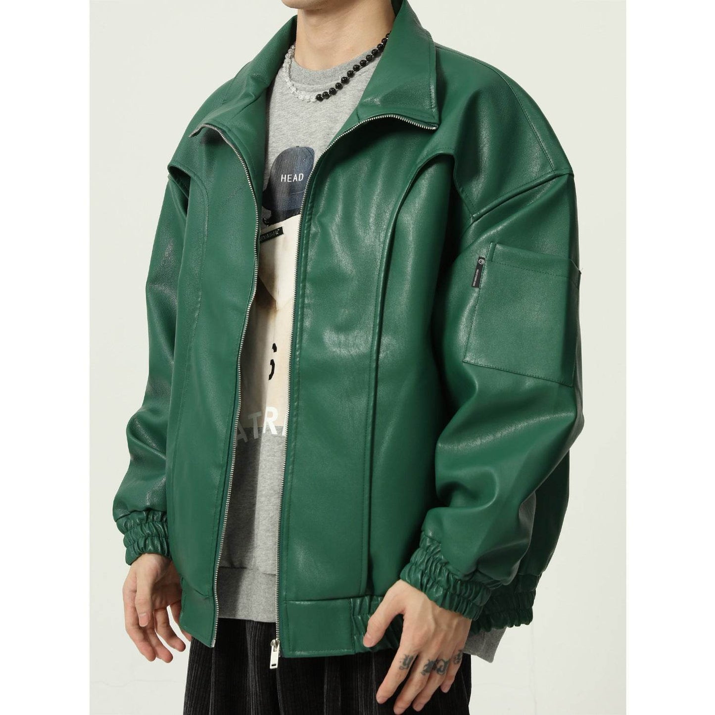 Winter Loose Leather Jacket For Men MuddyStock