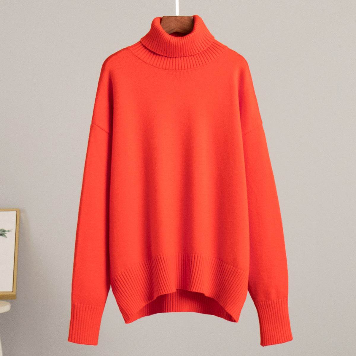 High Neck Sweater For Women | MuddyStock Originals Orange Red MuddyStock