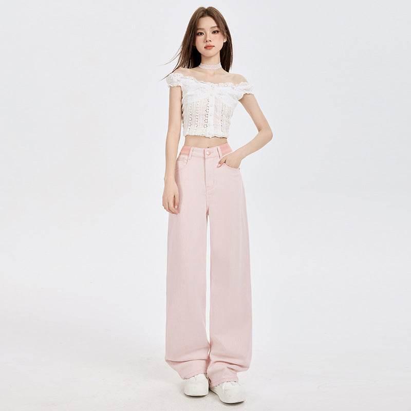 Women High-Waist Slimming Loose Straight Ankle-Length Pants | MuddyStock Originals