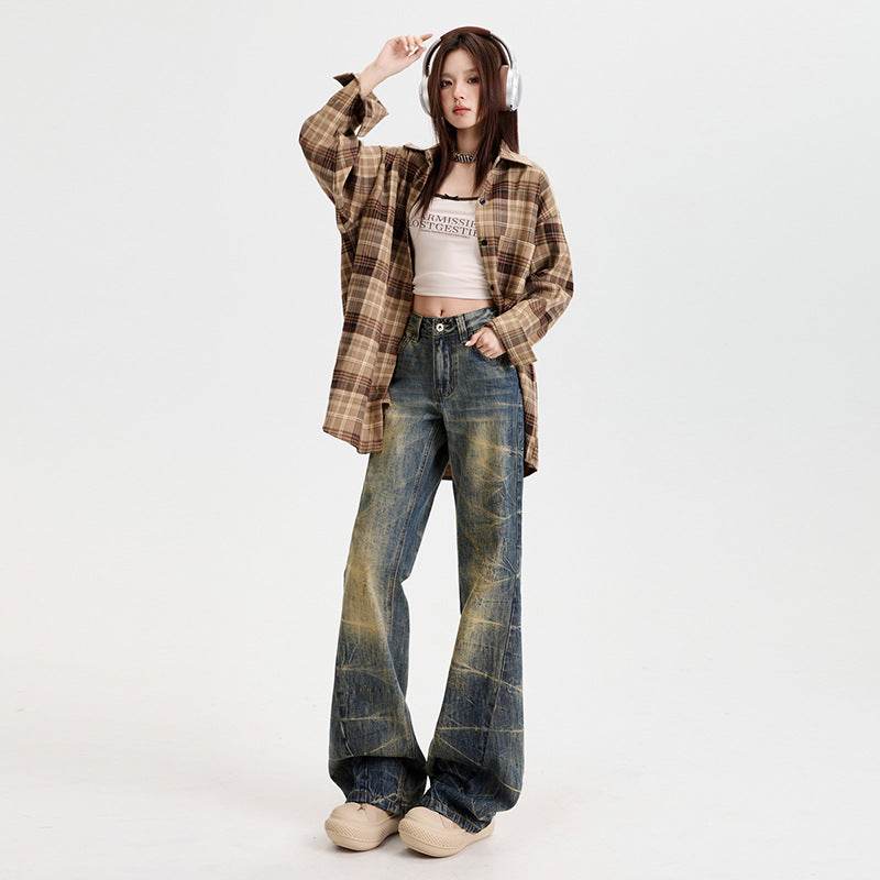 Women's Flared Low Waist Jeans | MuddyStock Originals MuddyStock