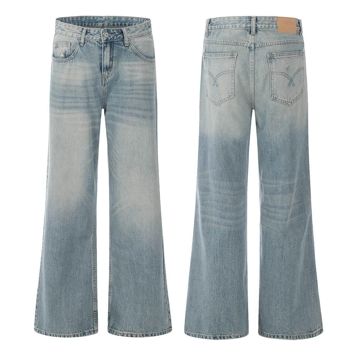 Simple Clean Fit Vintage Loose Casual Jeans For Men | MuddyStock Originals