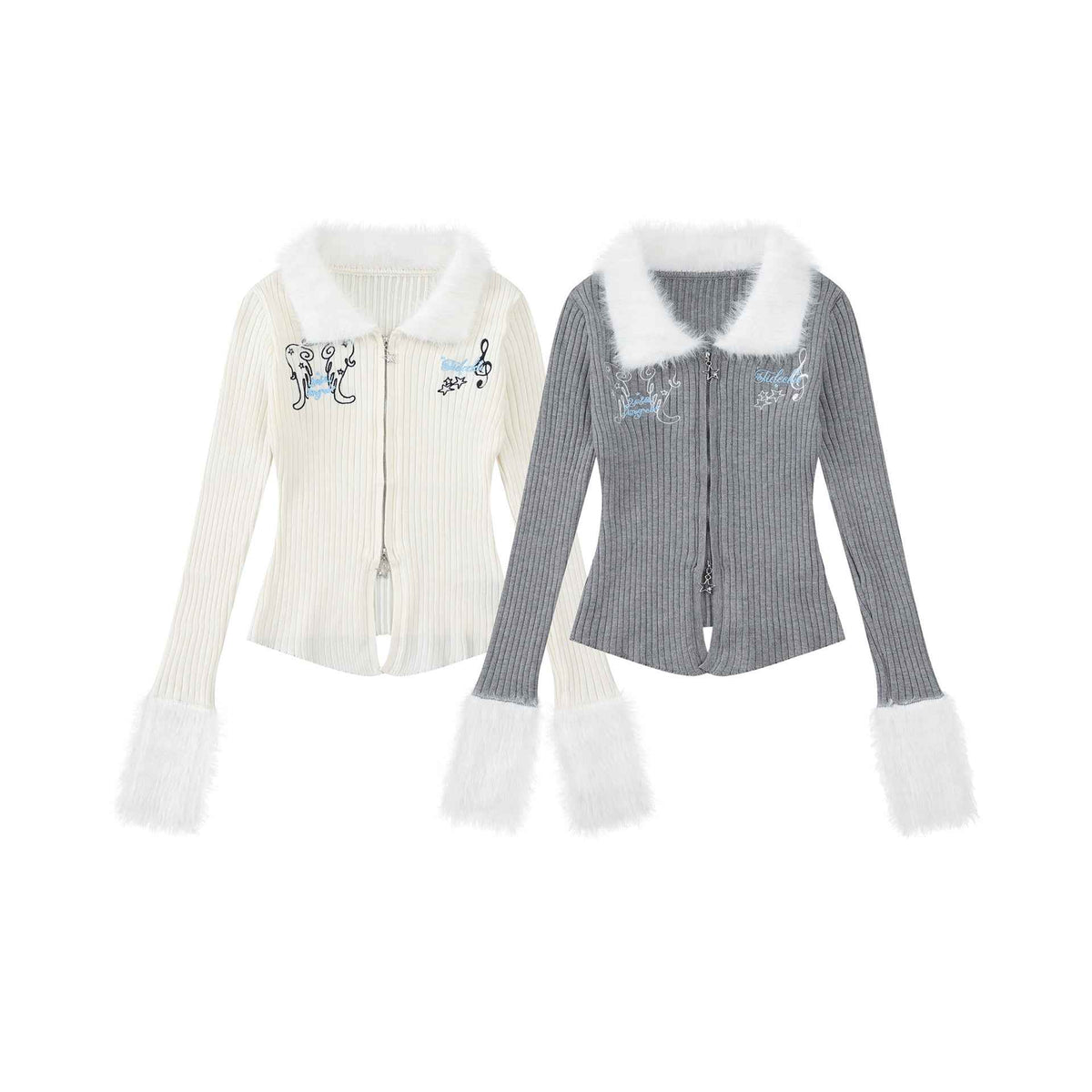 Women's Ribbed Sweater with Double Zipper | MuddyStock Originals