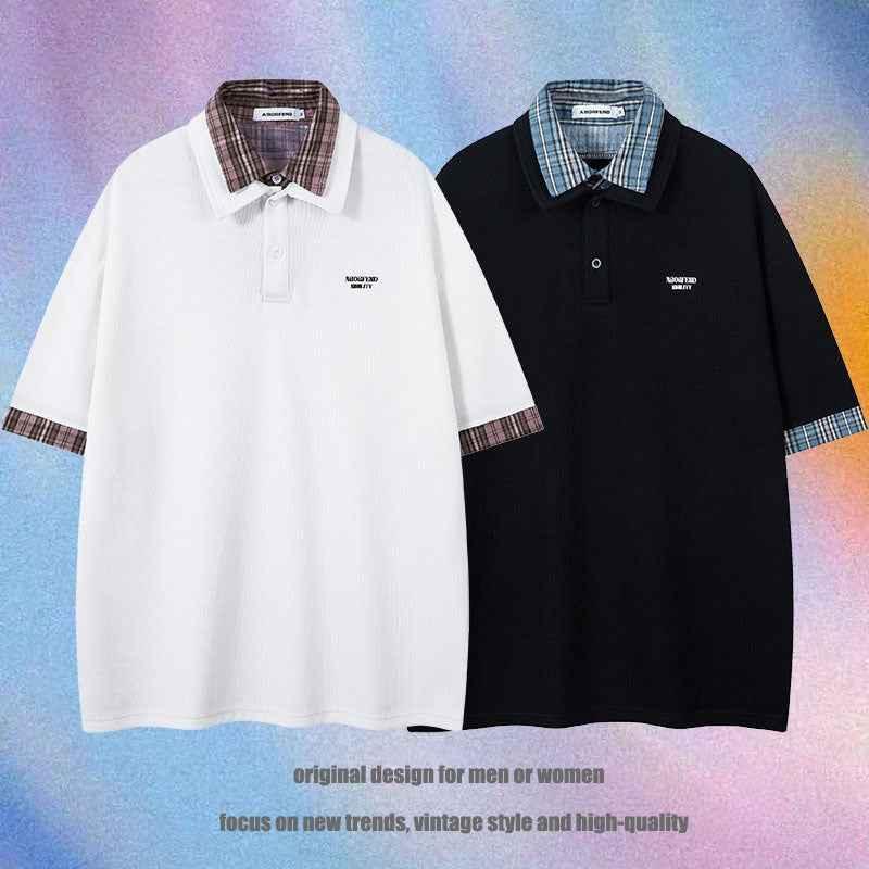Loose Turn-Down Collar Short Sleeve T-Shirt for Men and Women | MuddyStock Originals