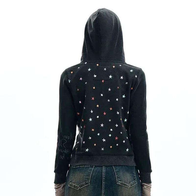 Back full of stars washed hoodie for women | MuddyStock Originals