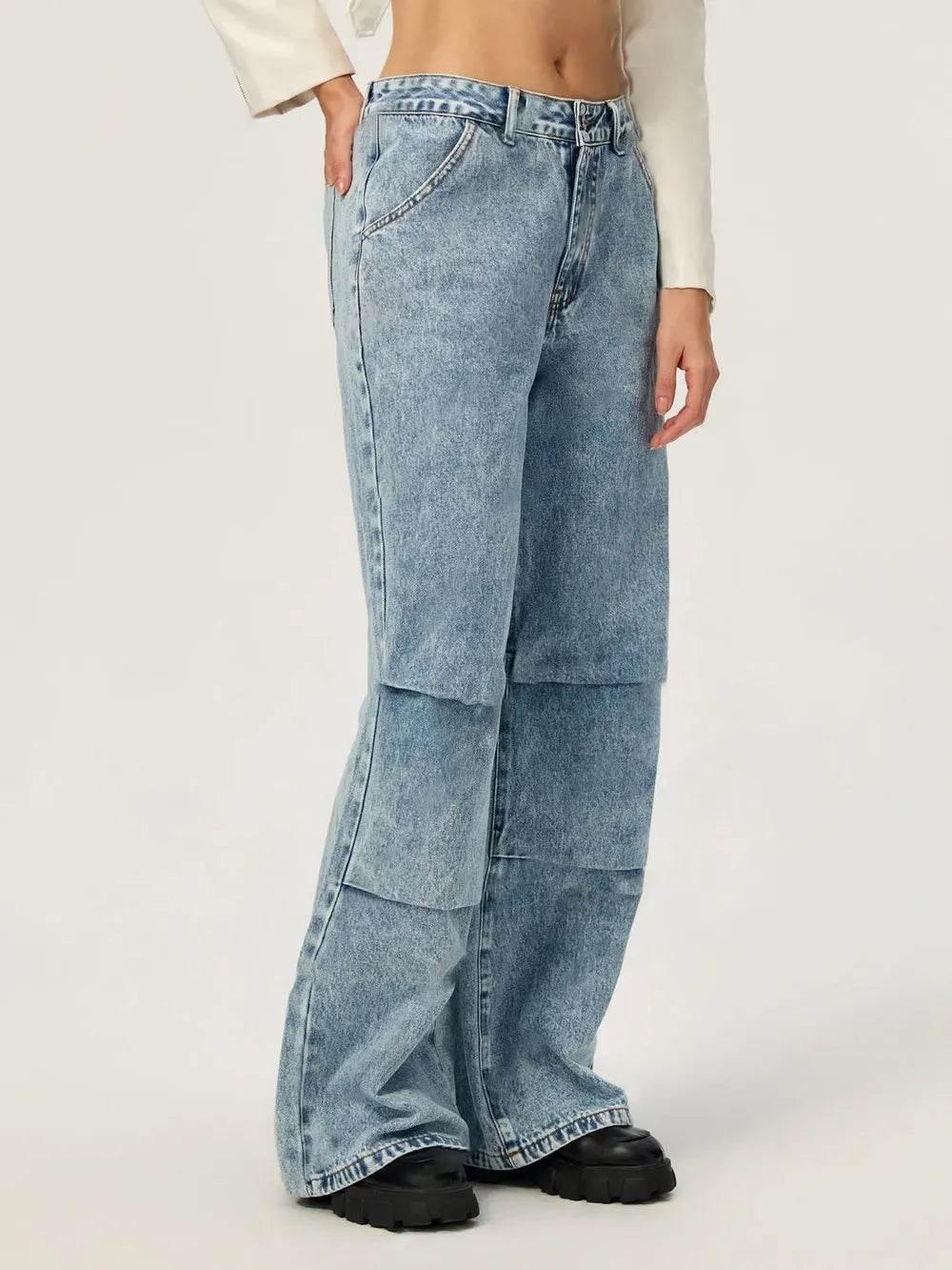 Wide Leg Jeans with Pockets | MuddyStock Originals