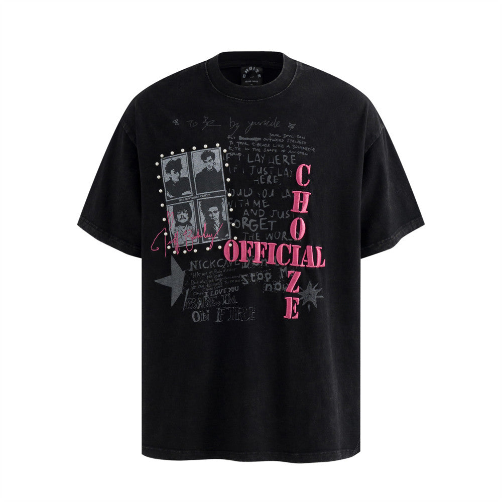 Character made vintage short sleeved T-shirt for men | MuddyStock Originals